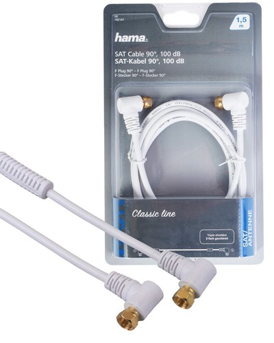 Hama sat kabel 100db - hama, 90°